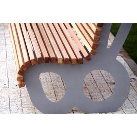 Metal bench with backrest 'IROKO_STF/13-04-92MDL'