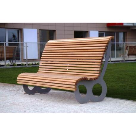 Metal bench with backrest 'IROKO_STF/13-04-92MDL'