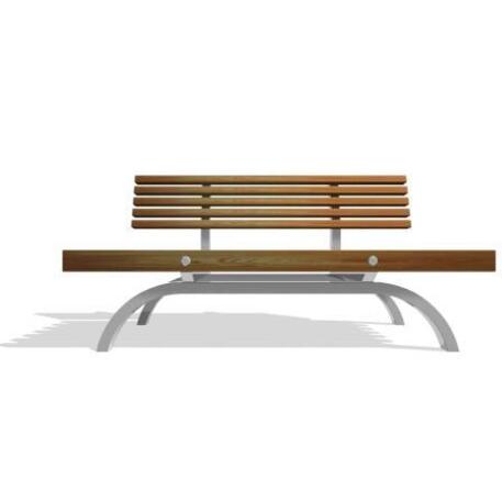 Metal bench with backrest 'IROKO_STF/13-04-91MDL'