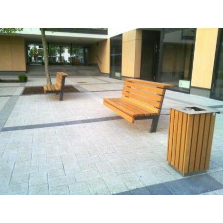 Metal bench with backrest 'IROKO_STF/13-04-86MDL'