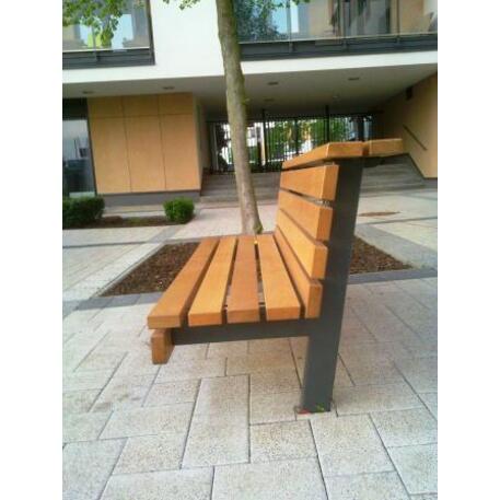 Metal bench with backrest 'IROKO_STF/13-04-86MDL'