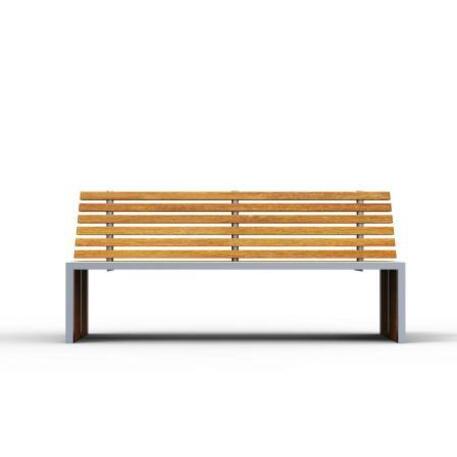 Metal bench with backrest 'IROKO_STF/13-04-80MDL'