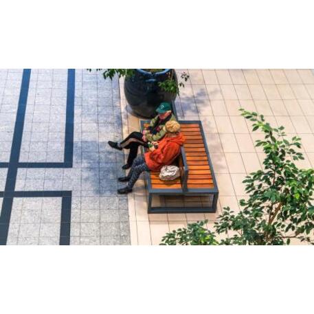 Metal bench with backrest 'IROKO_STF/13-04-78MDL'