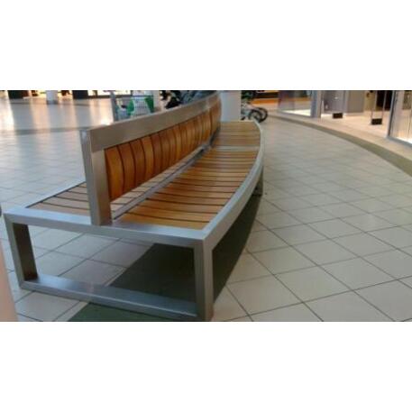 Metal bench with backrest 'IROKO_STF/13-04-77MDL'