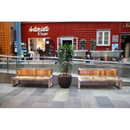 Metal bench with backrest 'IROKO_STF/13-04-75MDL'