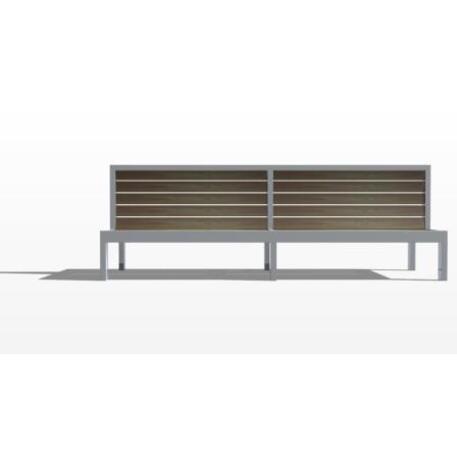 Metal bench with backrest 'IROKO_STF/13-04-74MDL'