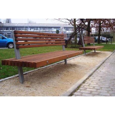 Metal bench with backrest 'IROKO_STF/13-04-72MDL'