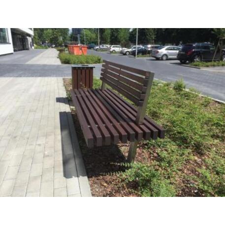 Metal bench with backrest 'IROKO_STF/13-04-72MDL'