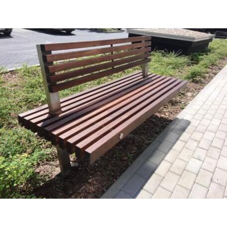 Metal bench with backrest 'IROKO_STF/13-04-72MDL'