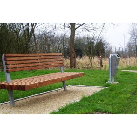 Metal bench with backrest 'IROKO_STF/13-04-72MDL'