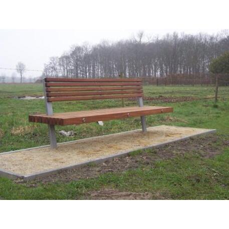 Metal bench with backrest 'IROKO_STF/13-04-72MDL'