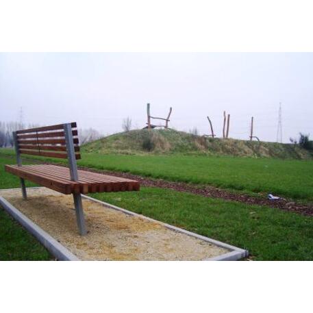 Metal bench with backrest 'IROKO_STF/13-04-72MDL'