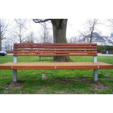 Metal bench with backrest 'IROKO_STF/13-04-72MDL'