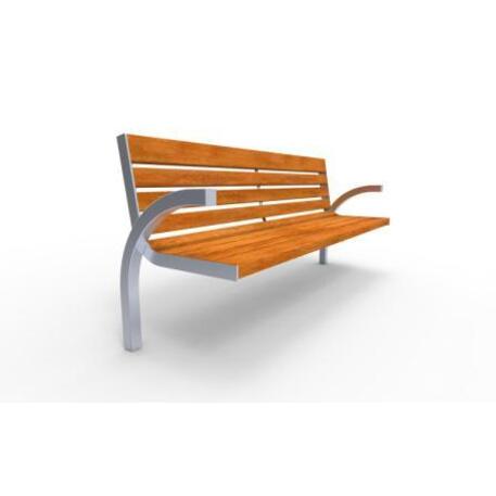 Metal bench with backrest 'IROKO_STF/13-04-69MDL'