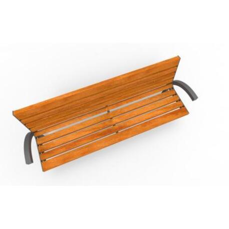 Metal bench with backrest 'IROKO_STF/13-04-69MDL'