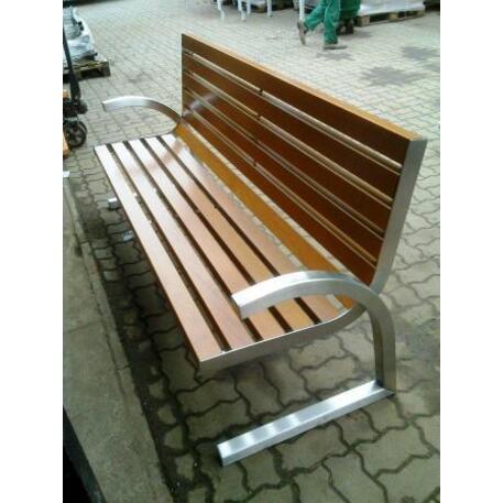 Metal bench with backrest 'IROKO_STF/13-04-69MDL'