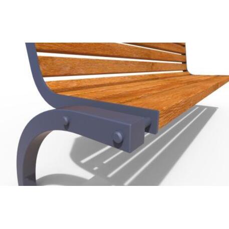 Metal bench with backrest 'IROKO_STF/13-04-67MDL'