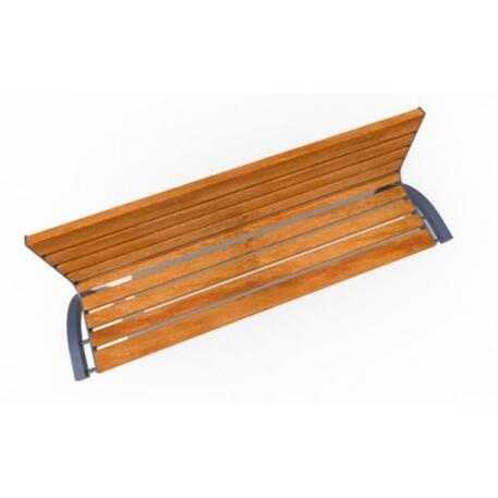 Metal bench with backrest 'IROKO_STF/13-04-67MDL'