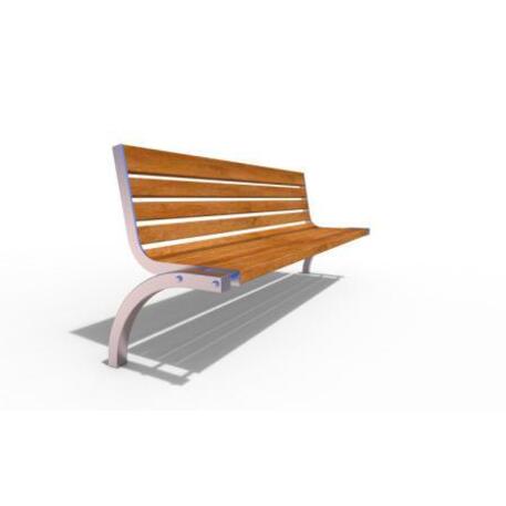 Metal bench with backrest 'IROKO_STF/13-04-67MDL'