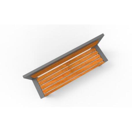 Metal bench with backrest 'IROKO_STF/13-04-65MDL'