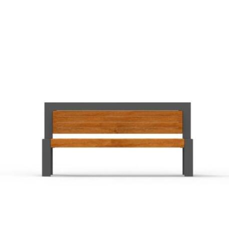 Metal bench with backrest 'IROKO_STF/13-04-65MDL'