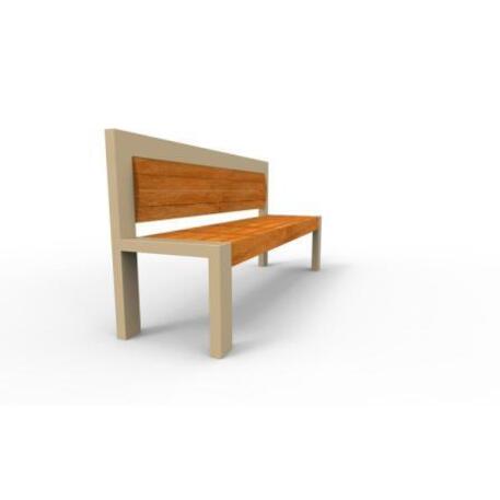 Metal bench with backrest 'IROKO_STF/13-04-65MDL'