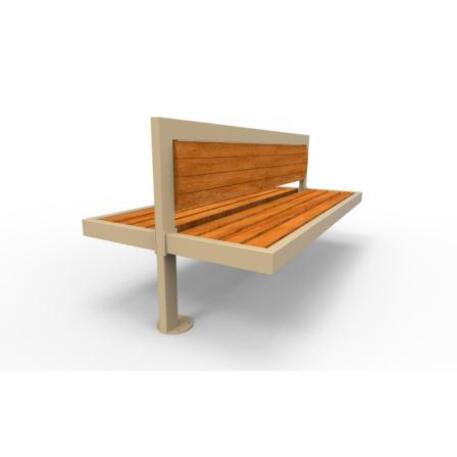 Metal bench with backrest 'IROKO_STF/13-04-64MDL'