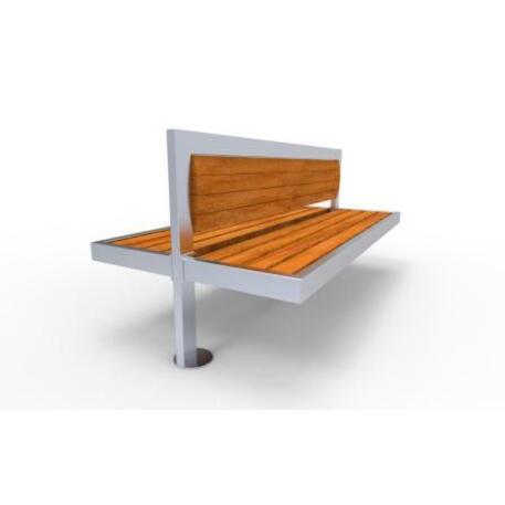 Metal bench with backrest 'IROKO_STF/13-04-64MDL'