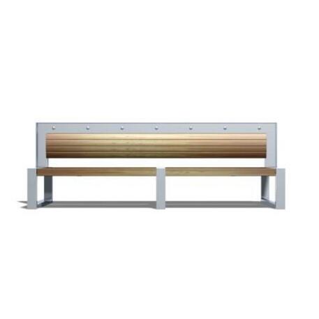 Metal bench with backrest 'IROKO_STF/13-04-63MDL'