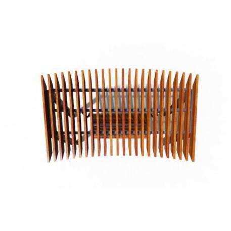 Lauko / Vidaus supynės, metalinis suolas su atlošu, IROKO medienos apdaila 'STF/22-31-01_02MDL'