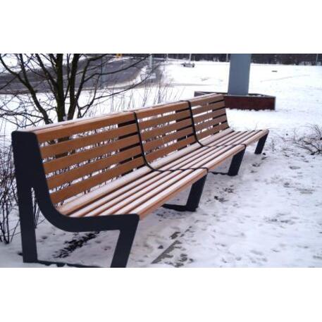 Metal bench with backrest 'IROKO_STF/13-04-56MDL'