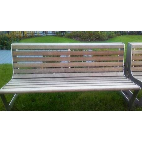 Metal bench with backrest 'IROKO_STF/13-04-56MDL'