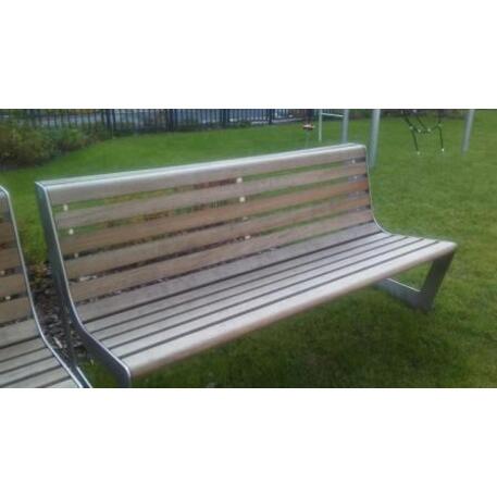 Metal bench with backrest 'IROKO_STF/13-04-56MDL'