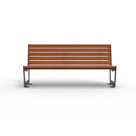 Metal bench with backrest 'IROKO_STF/13-04-56MDL'