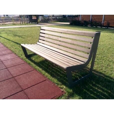 Metal bench with backrest 'IROKO_STF/13-04-56MDL'