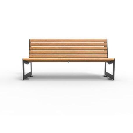 Metal bench with backrest 'IROKO_STF/13-04-55MDL'