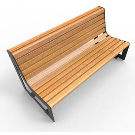 Metal bench with backrest 'IROKO_STF/13-04-55MDL'