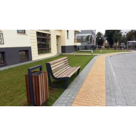 Metal bench with backrest 'IROKO_STF/13-04-55MDL'