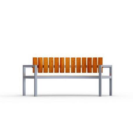 Metal bench with backrest 'IROKO_STF/13-04-49MDL'