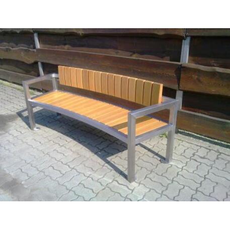 Metal bench with backrest 'IROKO_STF/13-04-49MDL'