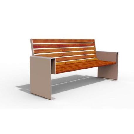 Metal bench with backrest 'IROKO_STF/13-04-45MDL'