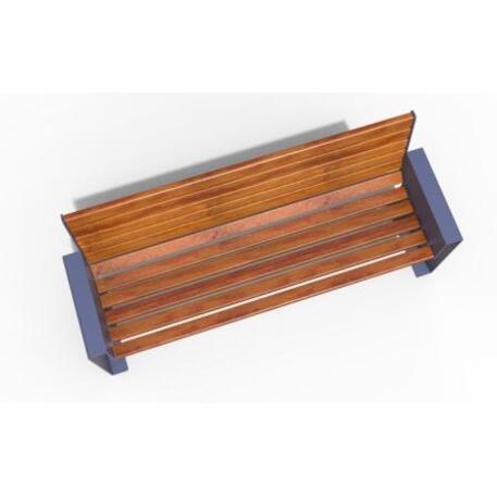 Metal bench with backrest 'IROKO_STF/13-04-45MDL'