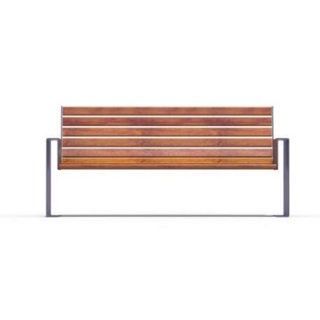 Metal bench with backrest 'IROKO_STF/13-04-45MDL'