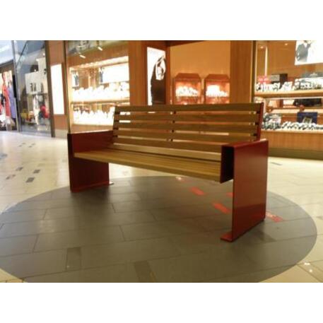 Metal bench with backrest 'IROKO_STF/13-04-45MDL'