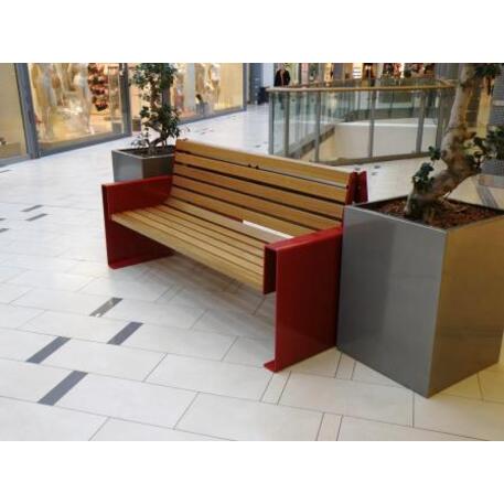 Metal bench with backrest 'IROKO_STF/13-04-45MDL'