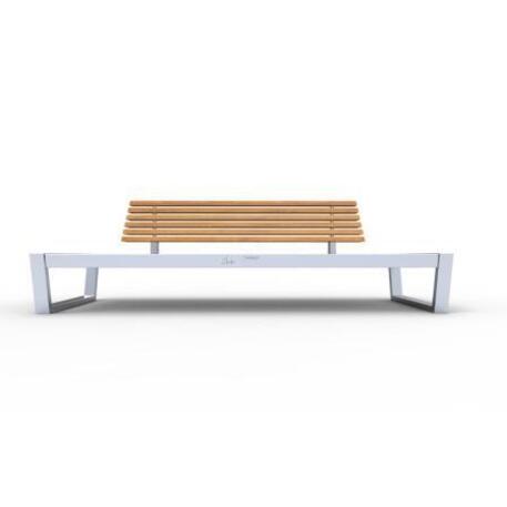 Metal bench with backrest 'IROKO_STF/13-04-42MDL'