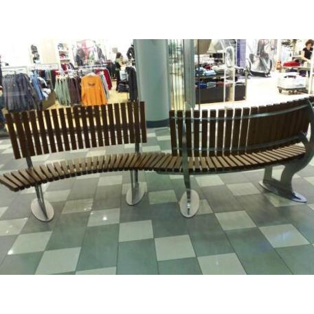 Metal bench with backrest 'IROKO_STF/13-04-40_01MDL'