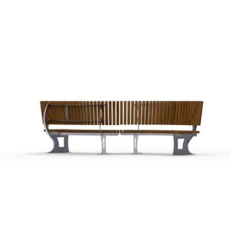 Metal bench with backrest 'IROKO_STF/13-04-40_01MDL'