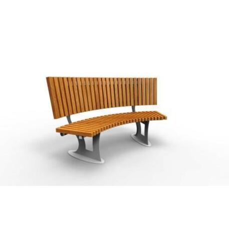 Metal bench with backrest 'IROKO_STF/13-04-40MDL'