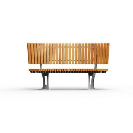 Metal bench with backrest 'IROKO_STF/13-04-40MDL'